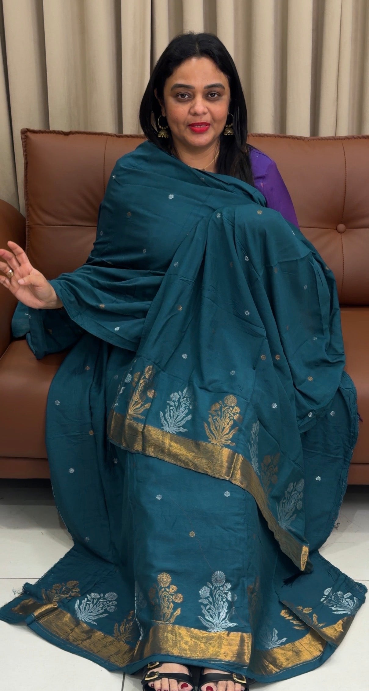 JAMDANI UNSTITCHED SALWAR SUITS - IHA 33984