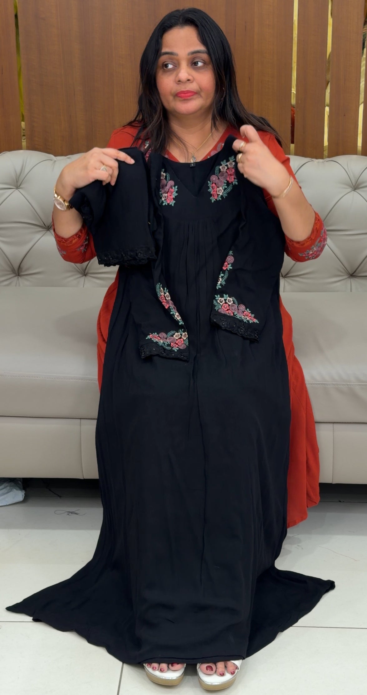 RAYON ALINE TOP,BOTTOM AND DUPATTA - IHA 29303