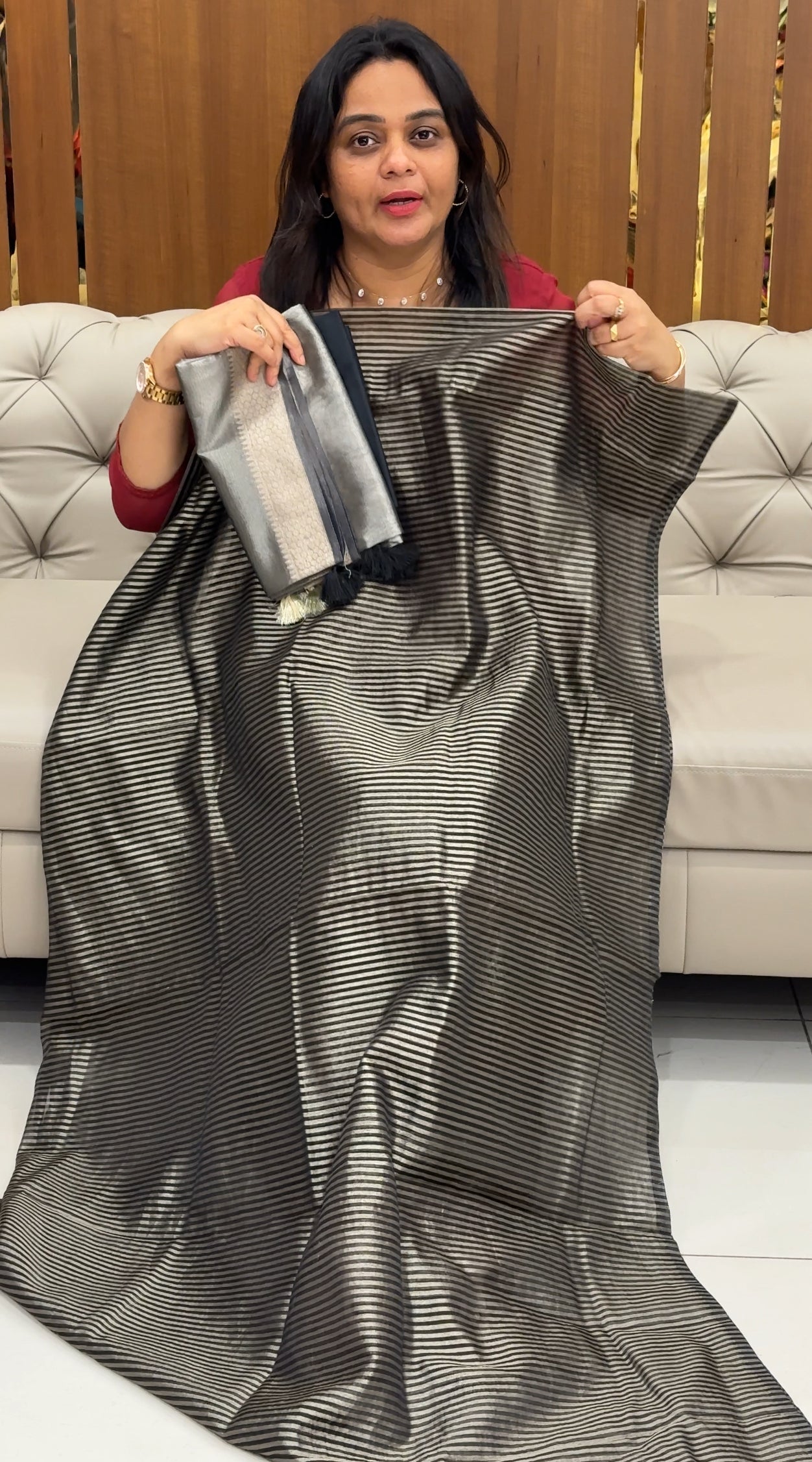 TISSUE BANARASI UNSTITCHED SALWAR SUITS - IHA 28680