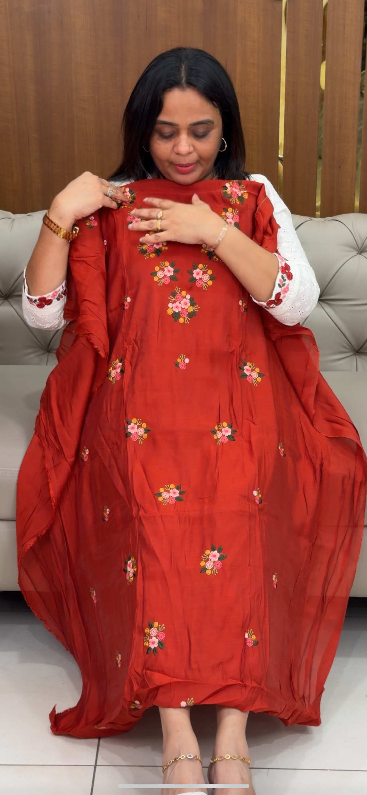 MUL CHANDERI UNSTITCHED SALWAR SUITS - IHA 29360