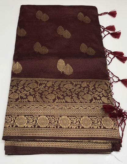 SEMI BANARASI  SAREES - IHA 18565