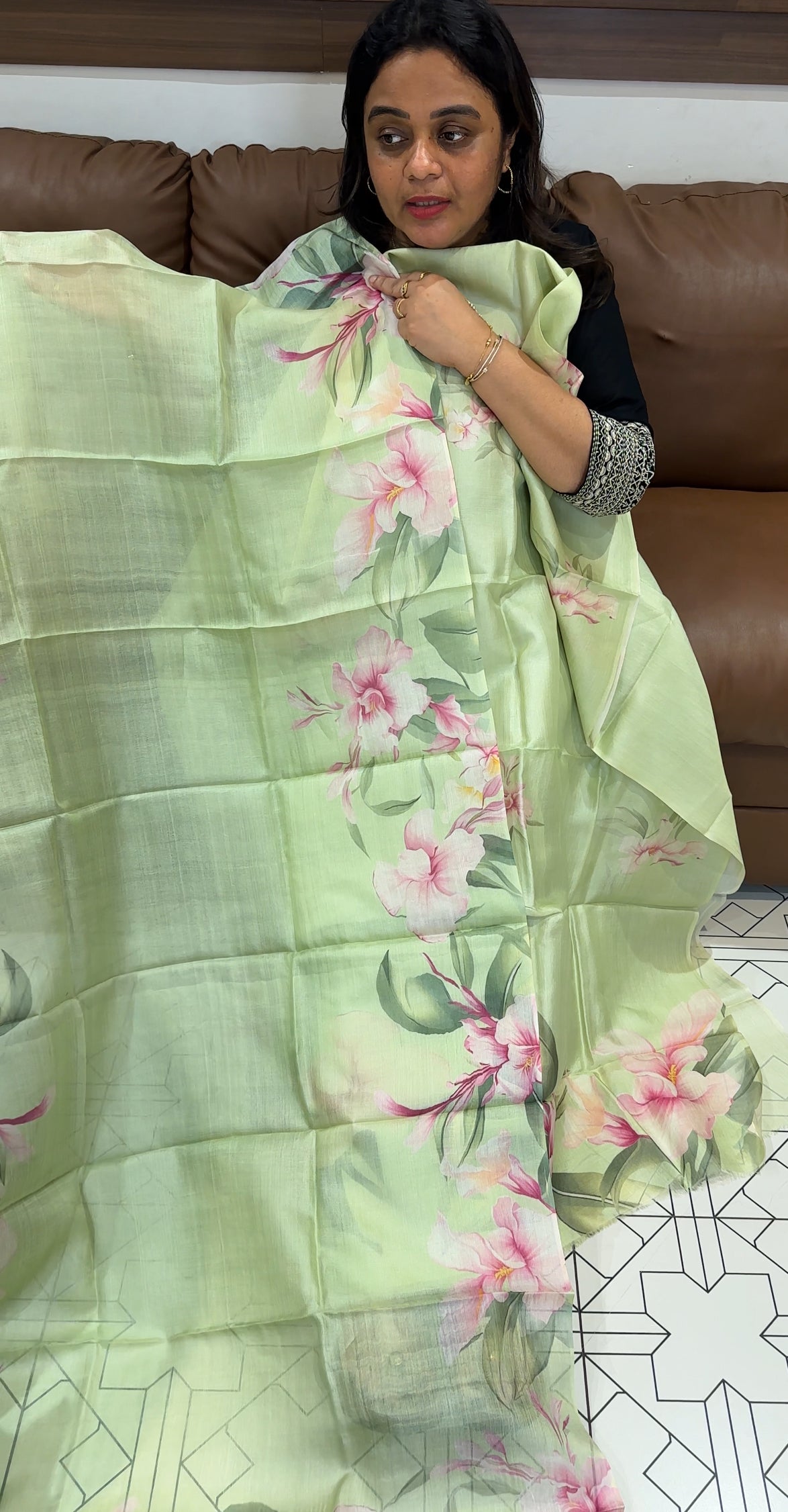 PRINTED TUSSUR UNSTITCHED SALWAR SUITS - IHA 26627