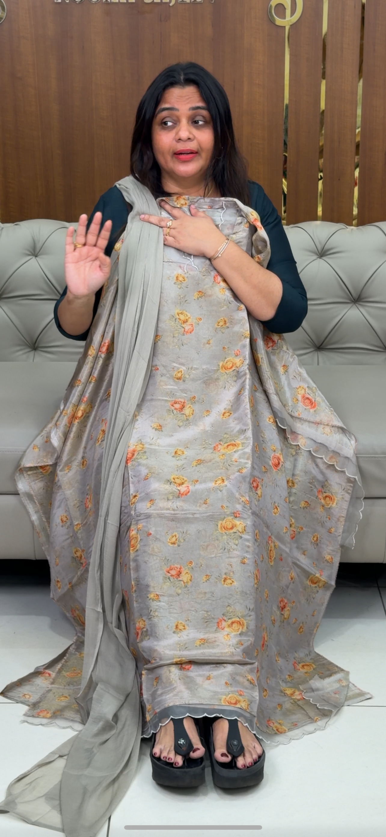 TISSUE UNSTITCHED SALWAR SUITS - IHA 28942