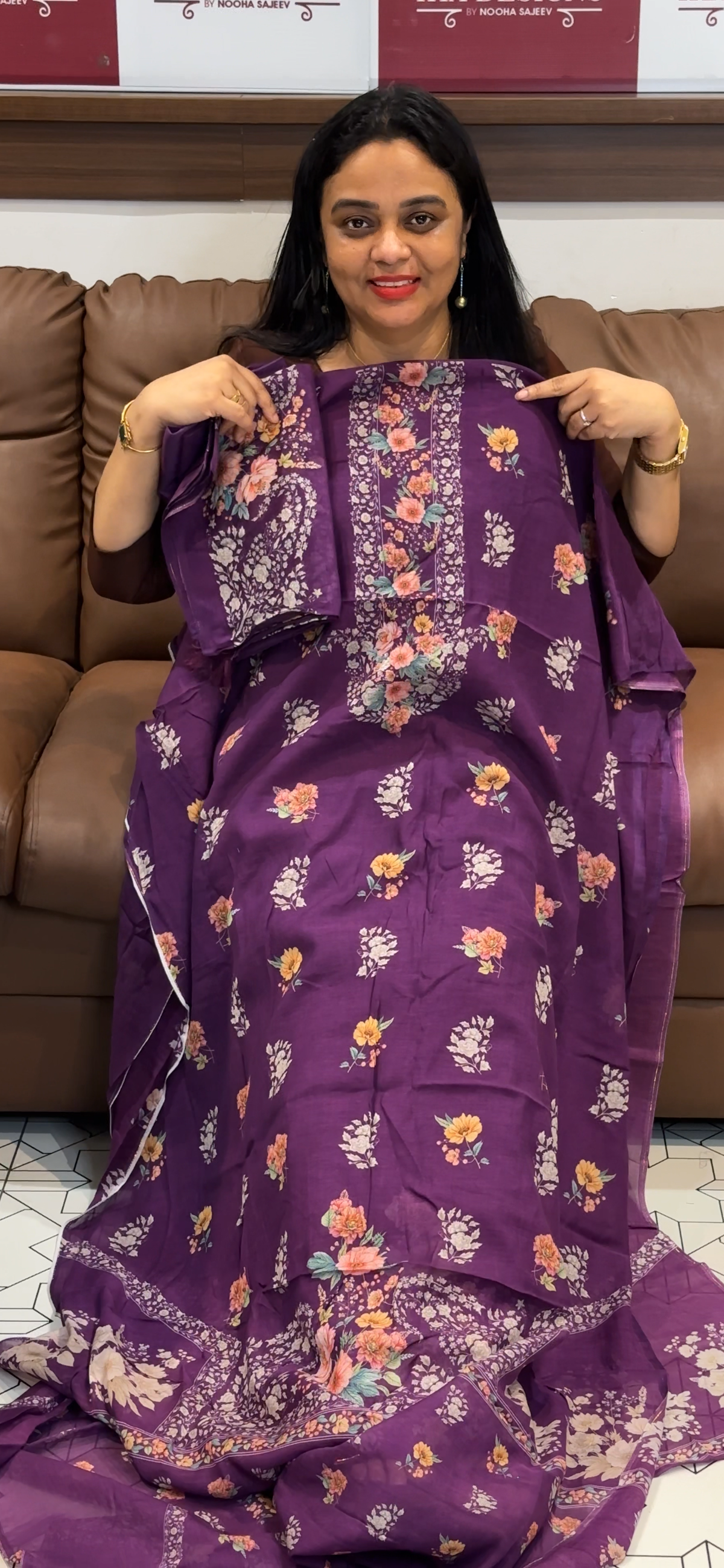MUSLIN SILK UNSTITCHED SALWAR SUITS - IHA 35561