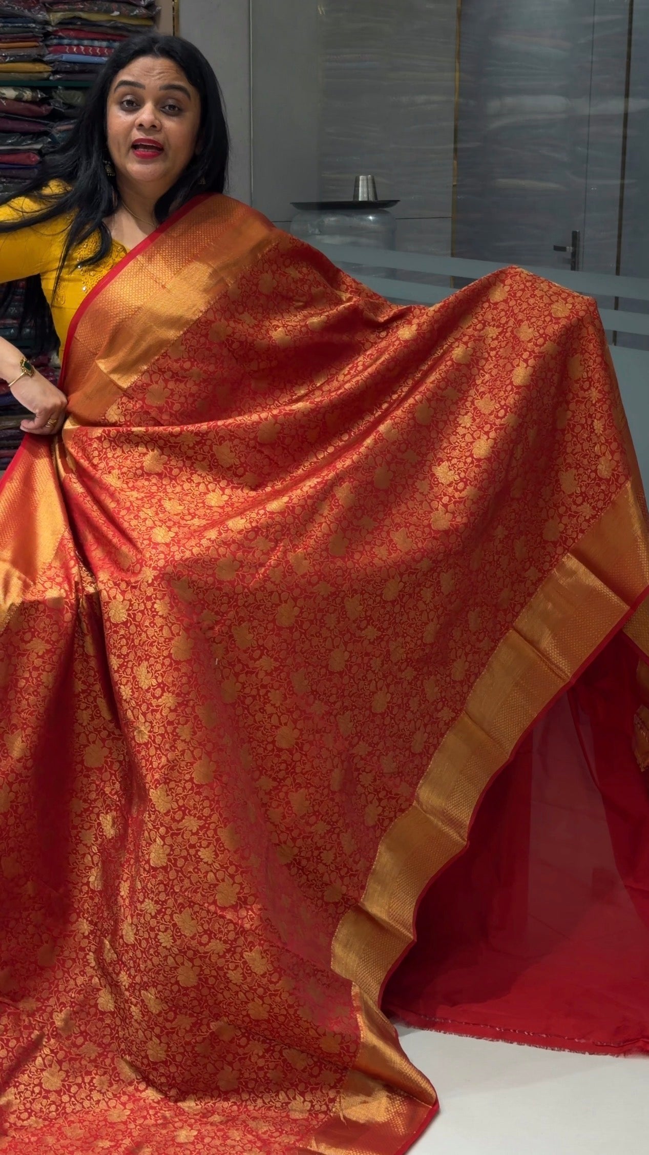 DESIGNER TISSUE KANCHIPURAM SAREES - IHA 34473