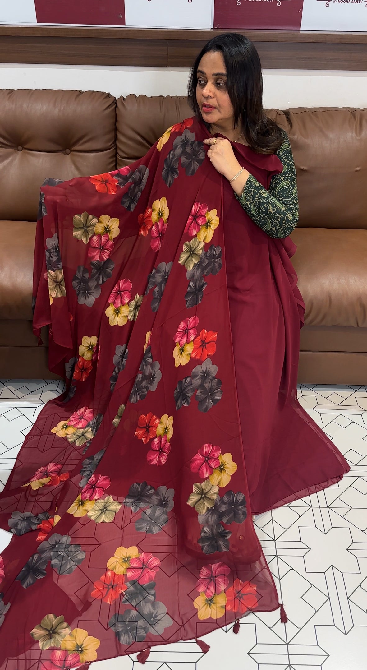 FAUX GEORGETTE UNSTITCHED SALWAR SUITS - IHA 27270