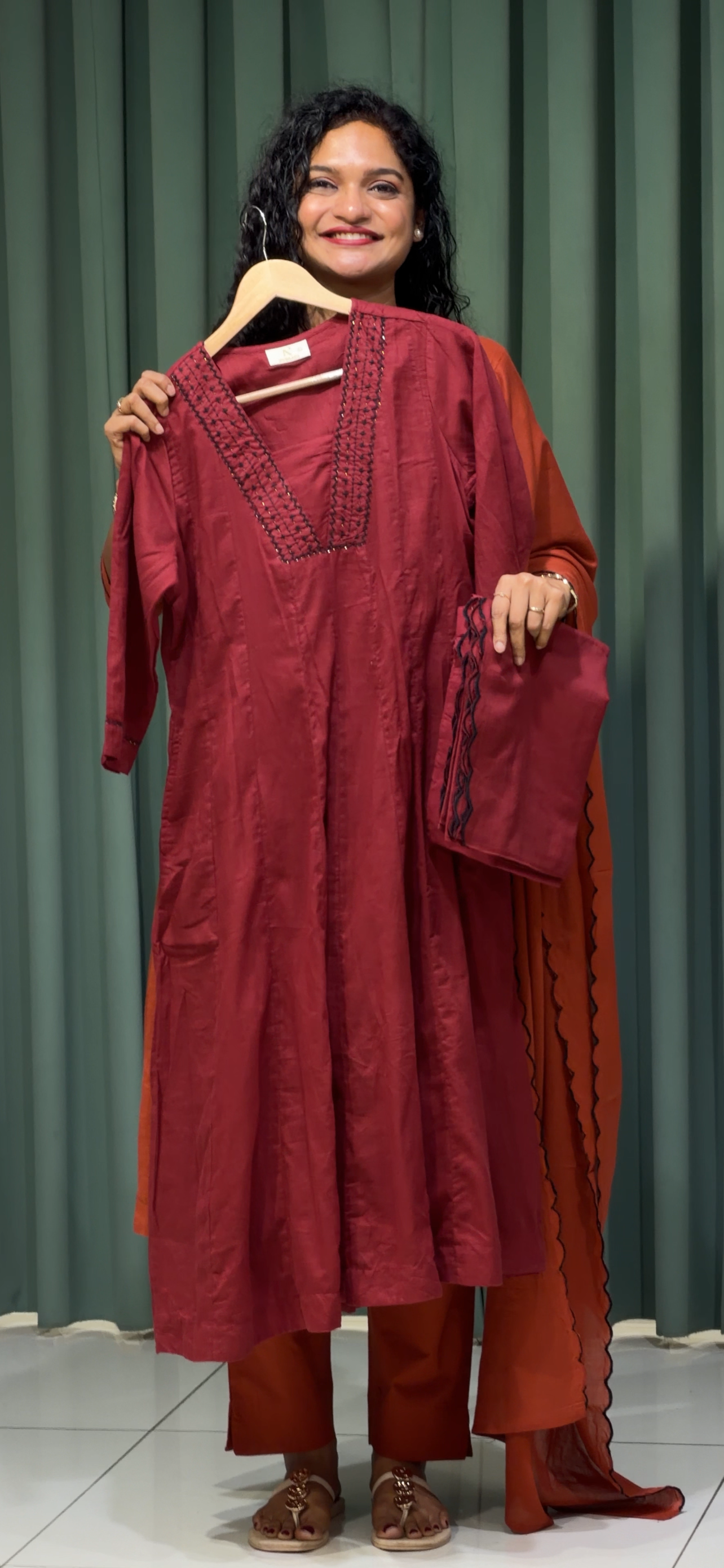 COTTON TOP, BOTTOM AND DUPATTA - IHA 35105