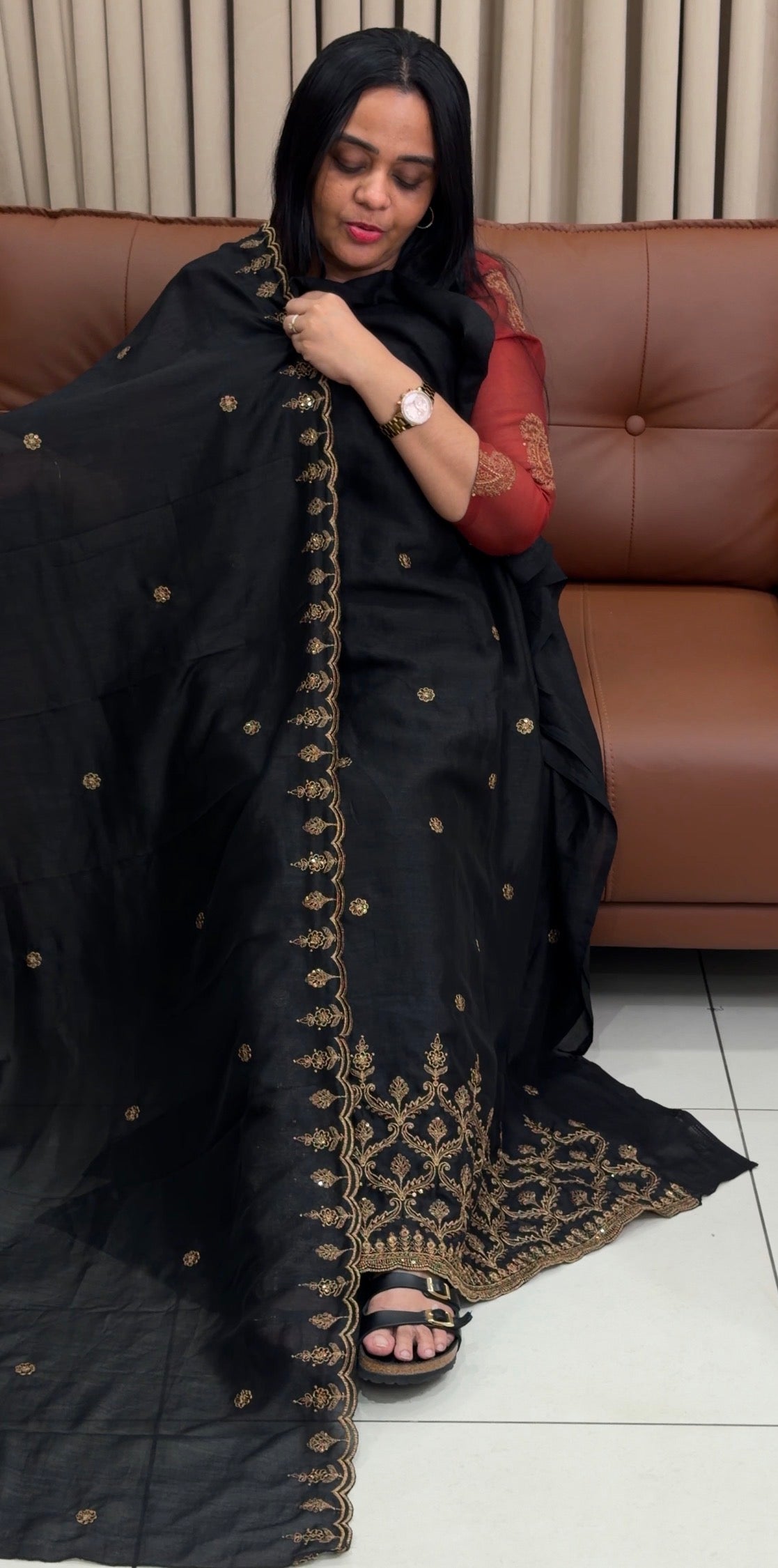 SEMI RAW SILK UNSTITCHED SALWAR SUITS - IHA 34703