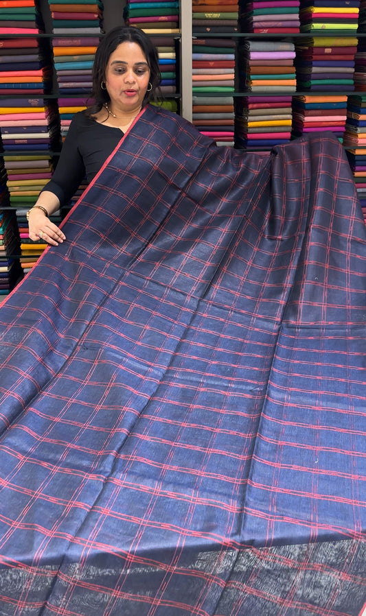 HANDLOOM LINEN SAREES - IHA 27134
