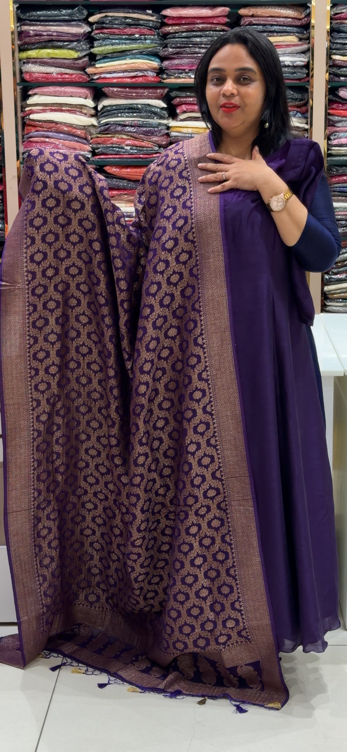 IHA'S IN-HOUSE SEMI RAW SILK TOP AND DUPATTA - IHA 35396