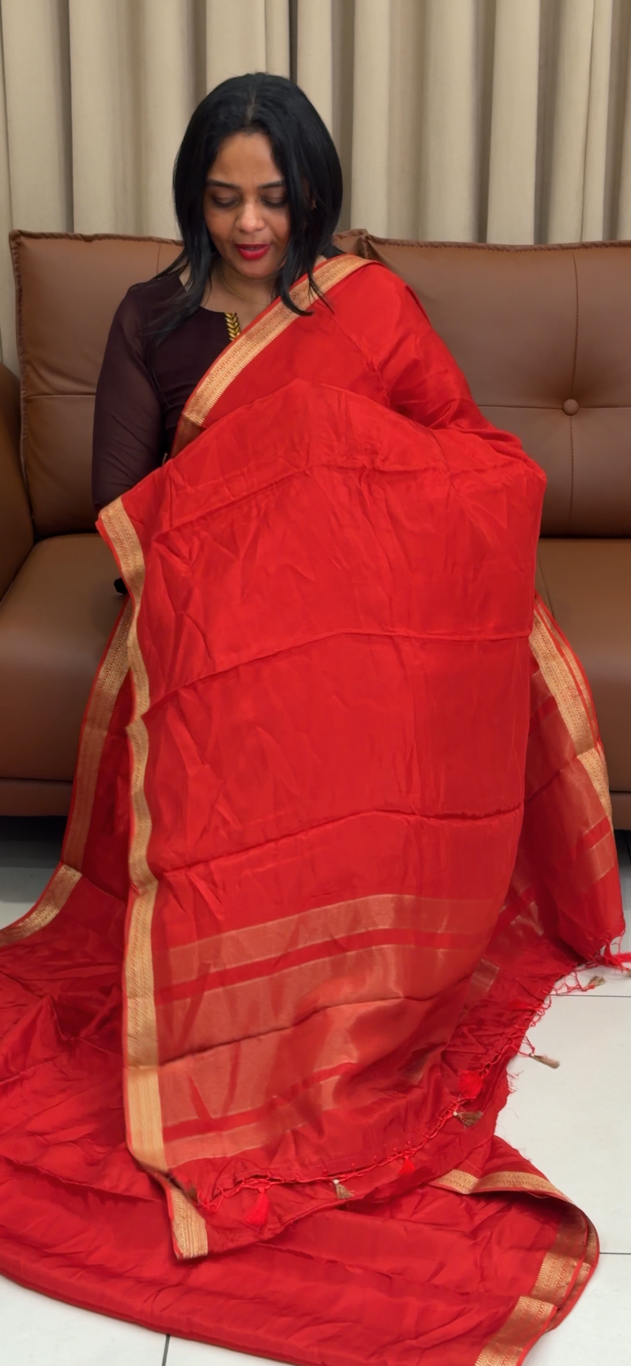 VISCOSE CRAPE SAREES - IHA 34032