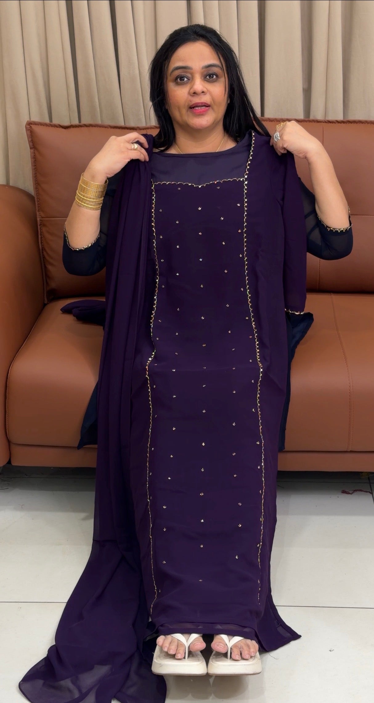 IHA'S IN-HOUSE GEORGETTE UNSTITCHED SALWAR SUITS - IHA 34962
