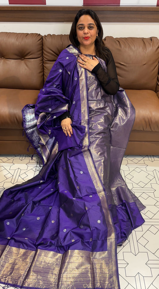 TISSUE BANARASI UNSTITCHED SALWAR SUITS - IHA 24740