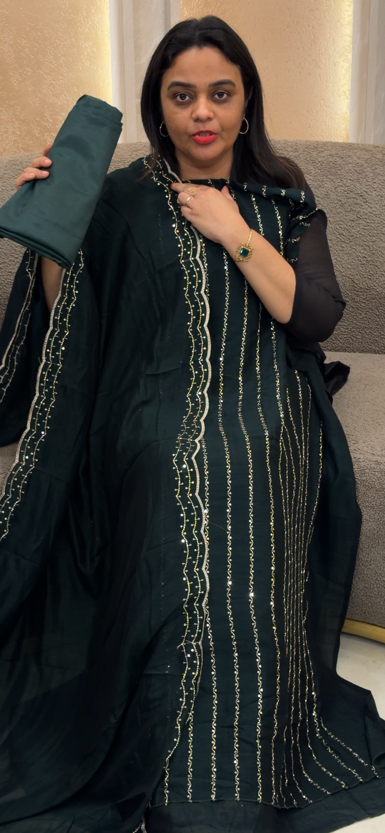 SEMI RAW SILK UNSTITCHED SALWAR SUITS - IHA 33373