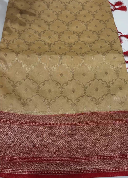 SEMI BANARASI SAREES - IHA 17458