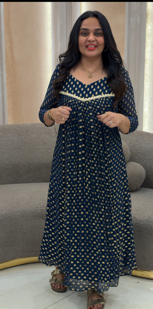 IHA'S IN-HOUSE GEORGETTE ALINE TOPS - IHA 30655