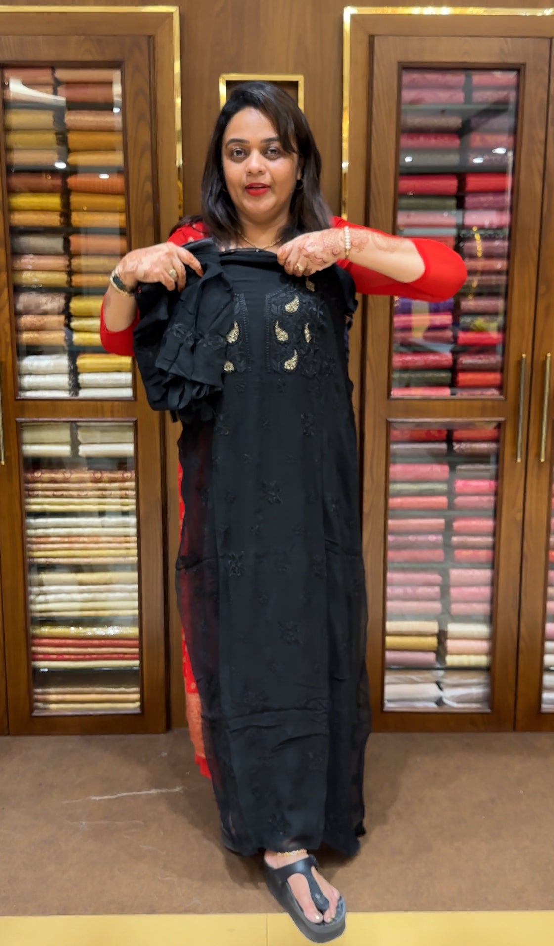 LUCKNOWI UNSTITCHED SALWAR SUITS - IHA 23686