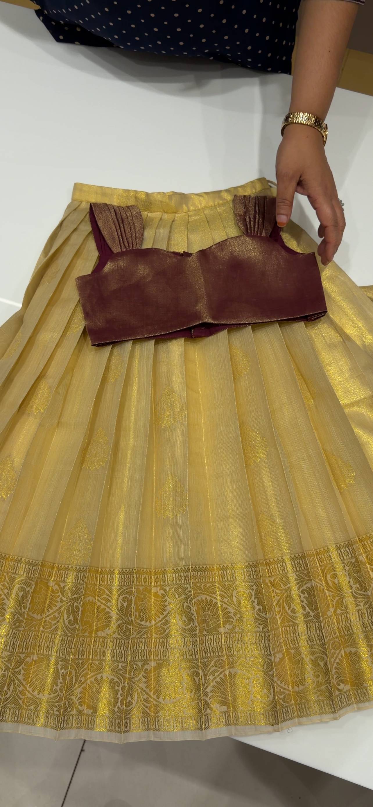 IHA'S IN-HOUSE KIDS CROP TOP AND SKIRT - IHA 34600