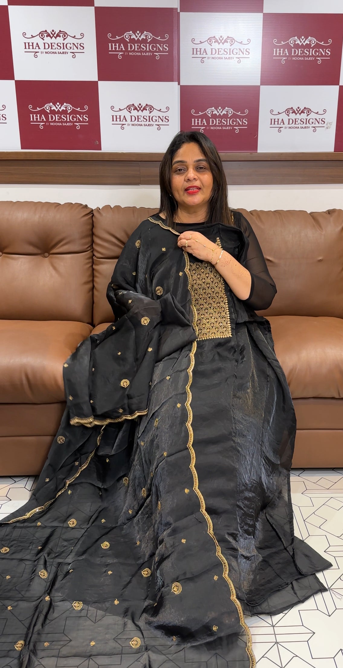 VELVET ORGANZA UNSTITCHED SALWAR SUITS - IHA 23997