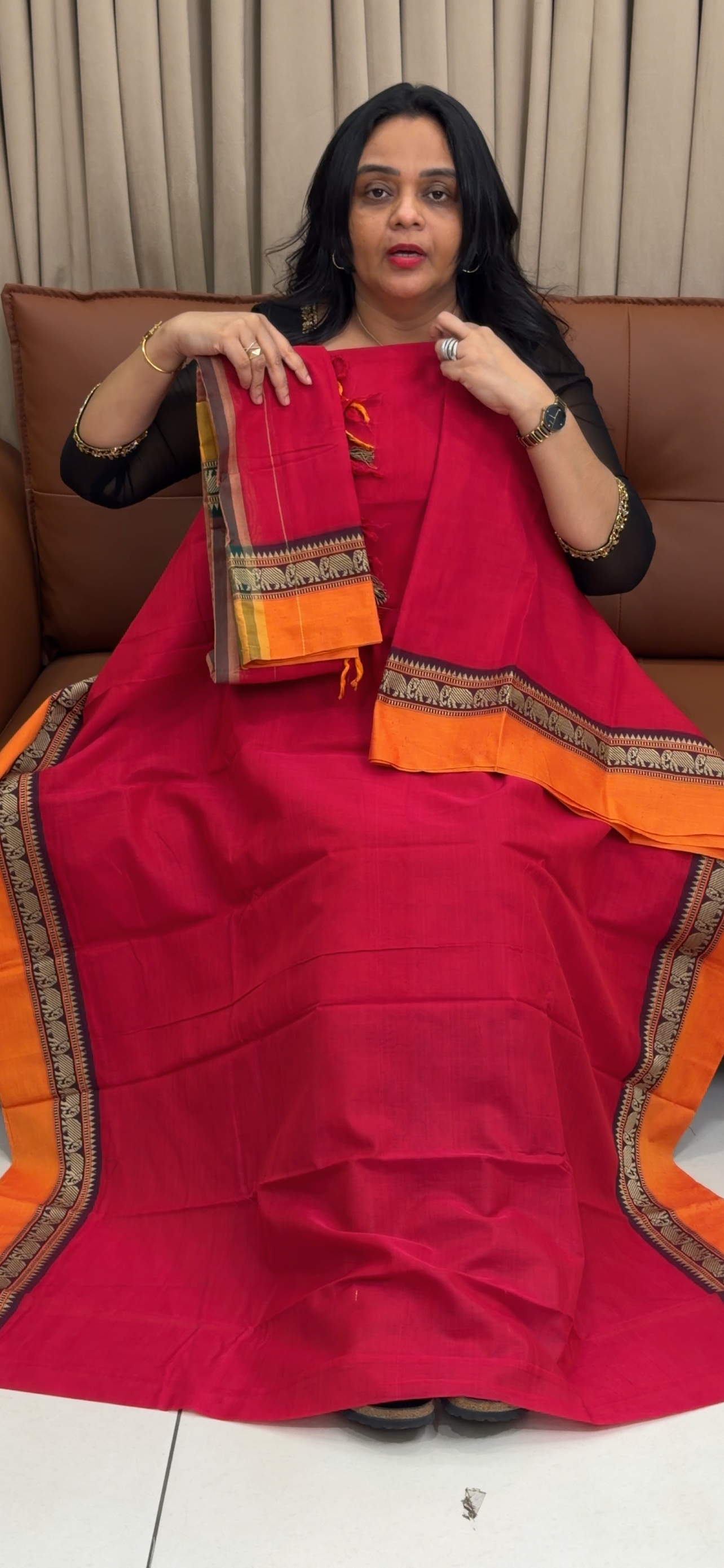 HANDLOOM COTTON UNSTITCHED SALWAR SUITS - IHA 35043