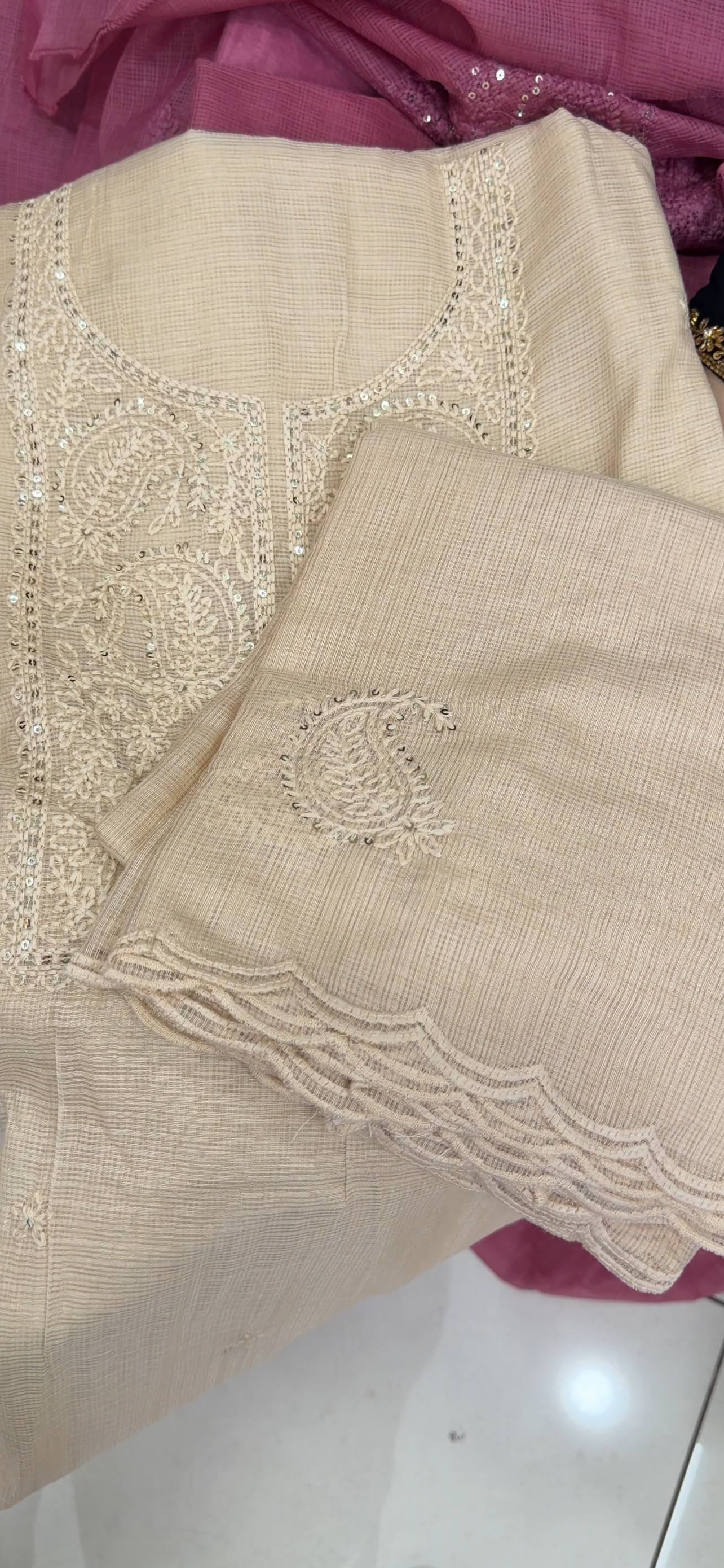 NET KOTA UNSTITCHED SALWAR SUITS - IHA 35047