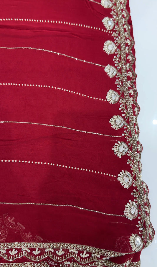 VISCOSE GEORGETTE SAREES - IHA 27264