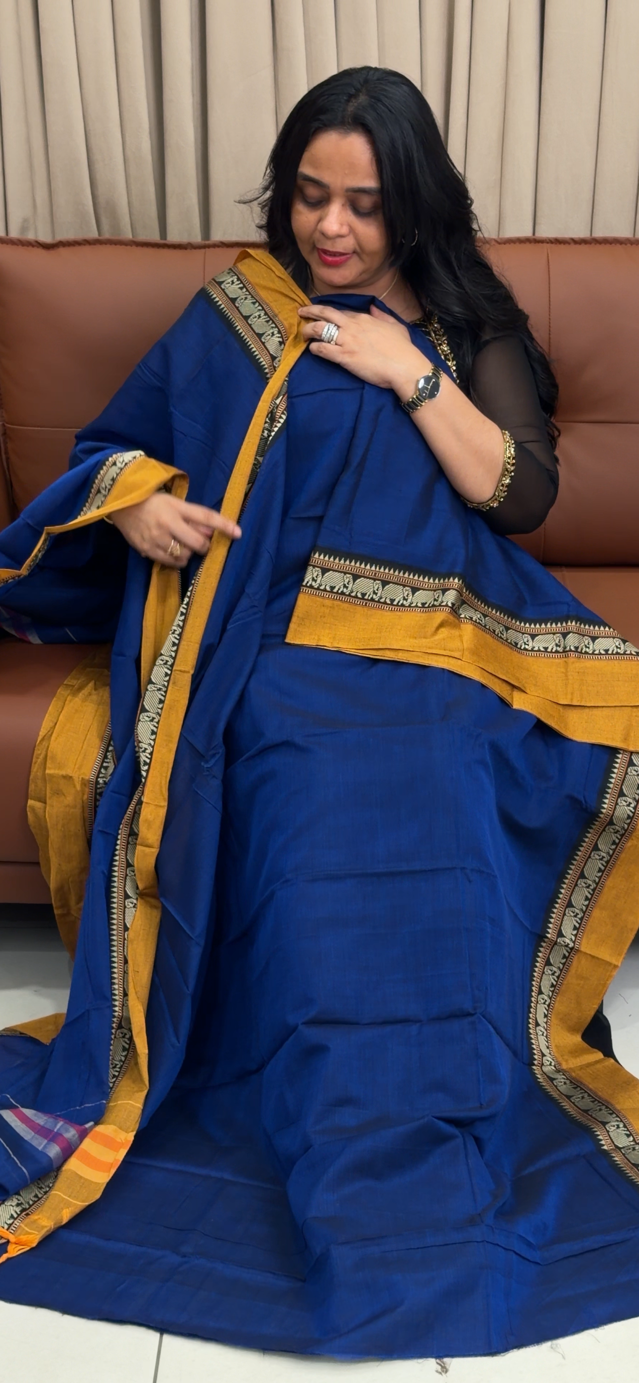 HANDLOOM COTTON UNSTITCHED SALWAR SUITS - IHA 35044