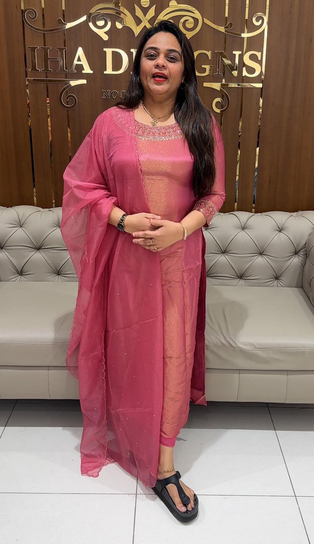 BANARASI TISSUE UNSTITCHED SALWAR SUITS - IHA 23466