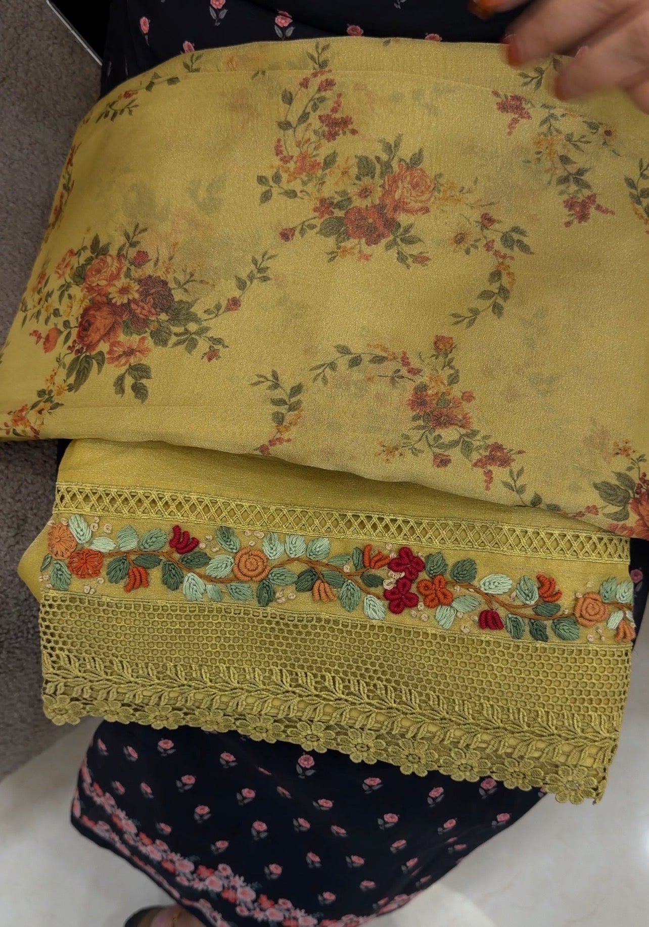 MUL TISSUE UNSTITCHED SALWAR SUITS - IHA 33381