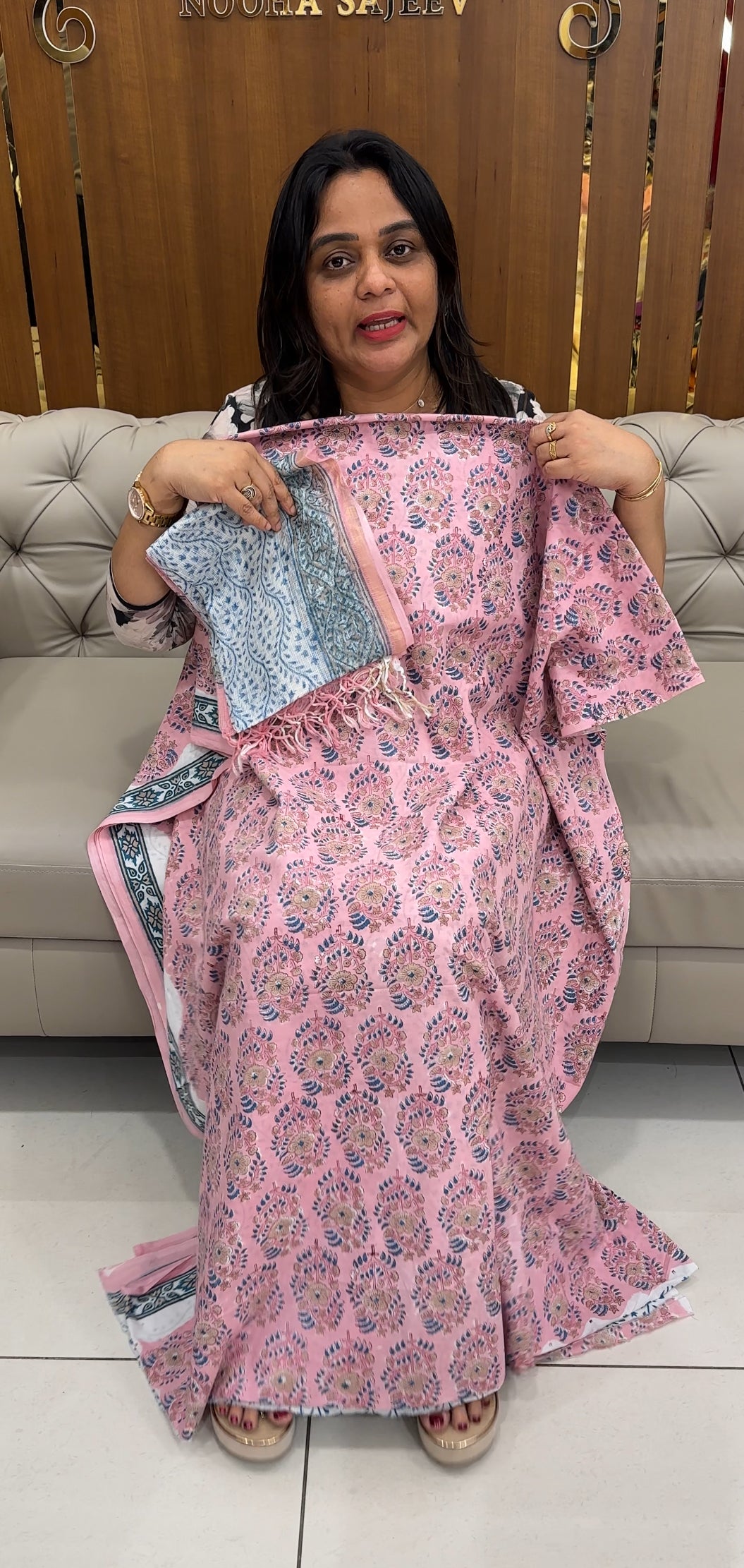 PRINTED COTTON UNSTITCHED SALWAR SUITS - IHA 28645