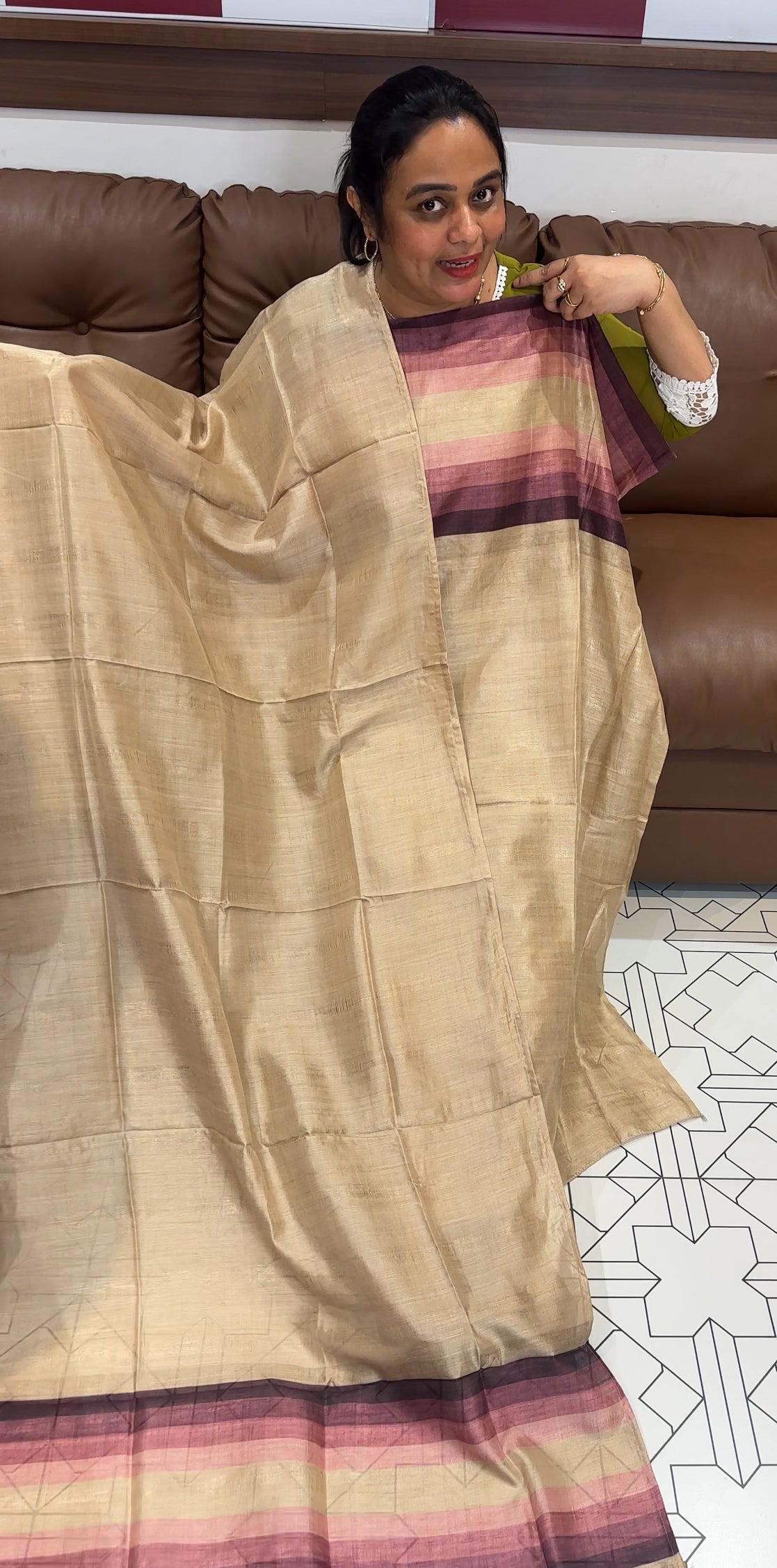 SEMI RAW SILK UNSTITCHED SALWAR SUITS - IHA 26300