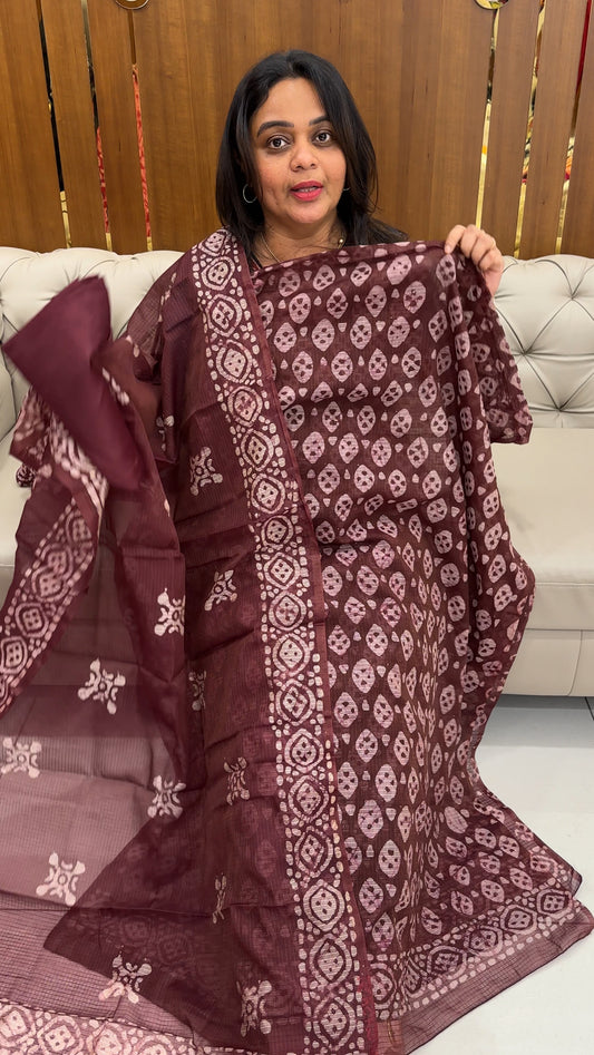 BATIK PRINTED UNSTITCHED SALWAR SUITS - IHA 26925