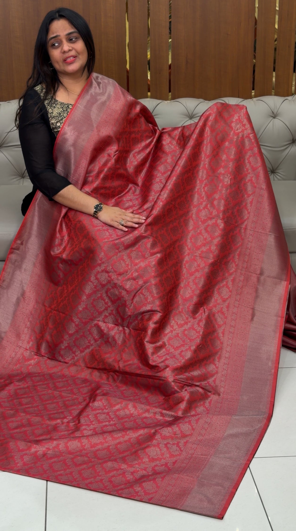 SEMI BROCADE SAREES - IHA 29023
