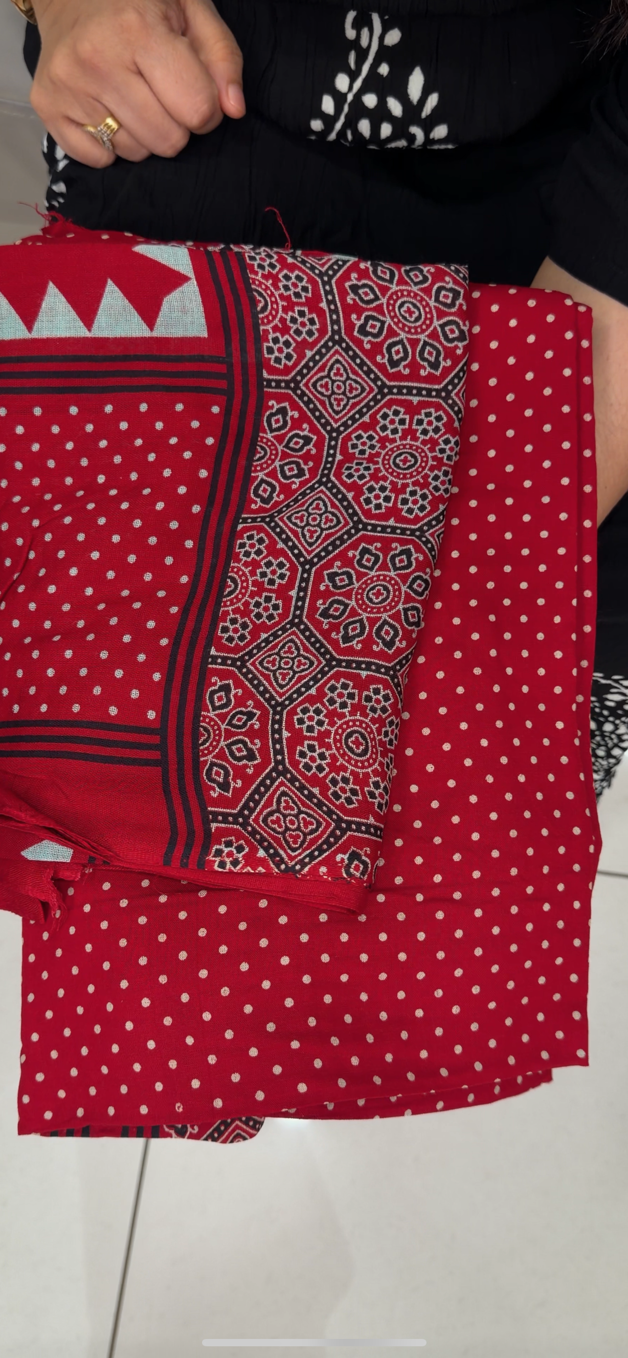 COTTON AJRAKH UNSTITCHED SALWAR SUITS - IHA 29189