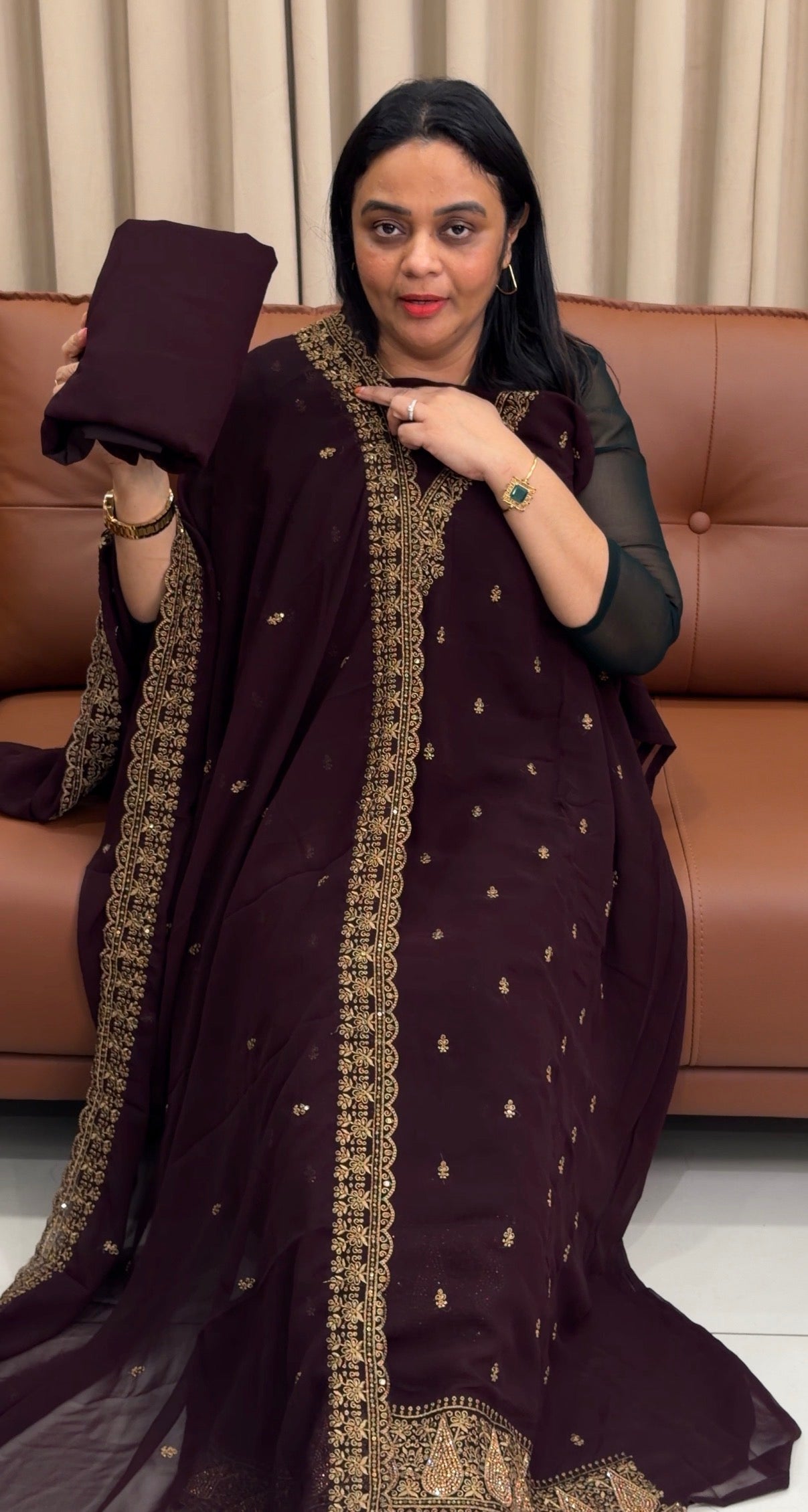 SEMI PARTY WEAR UNSTITCHED SALWAR SUITS - IHA 33595