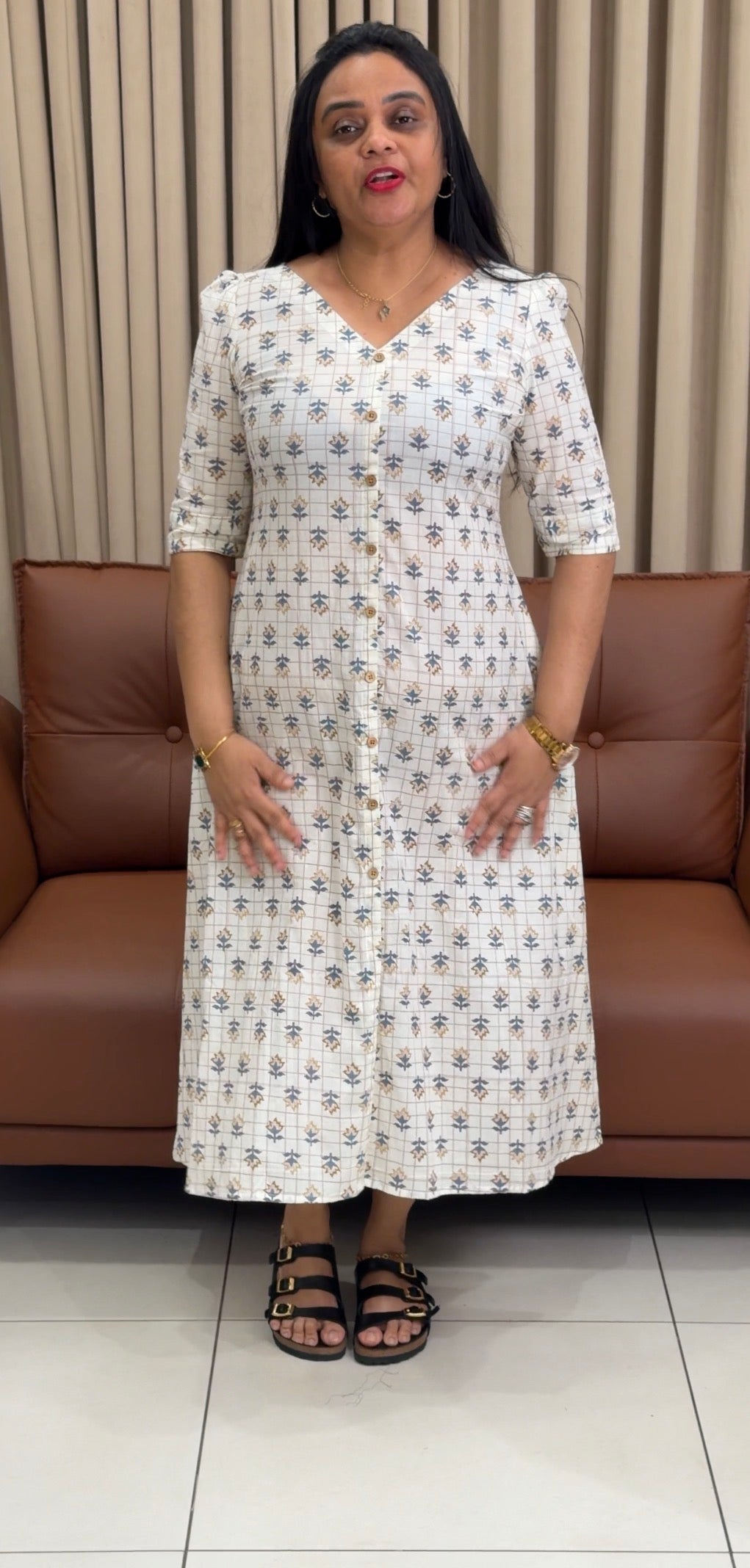 IHA'S IN-HOUSE COTTON PRINTED FROCKS - IHA 34767
