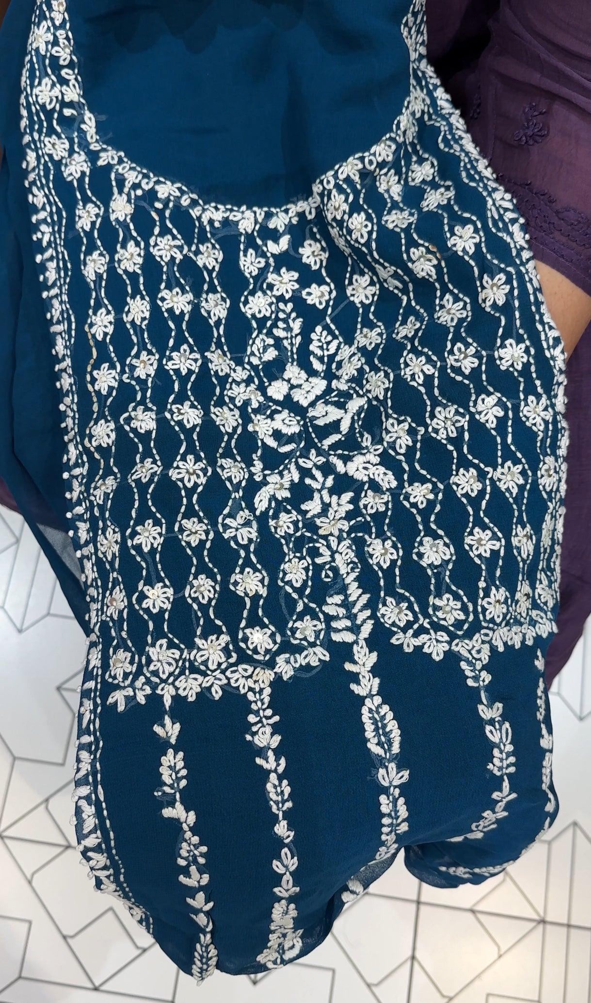 VISCOSE GEORGETTE UNSTITCHED SALWAR SUITS -  IHA 27156