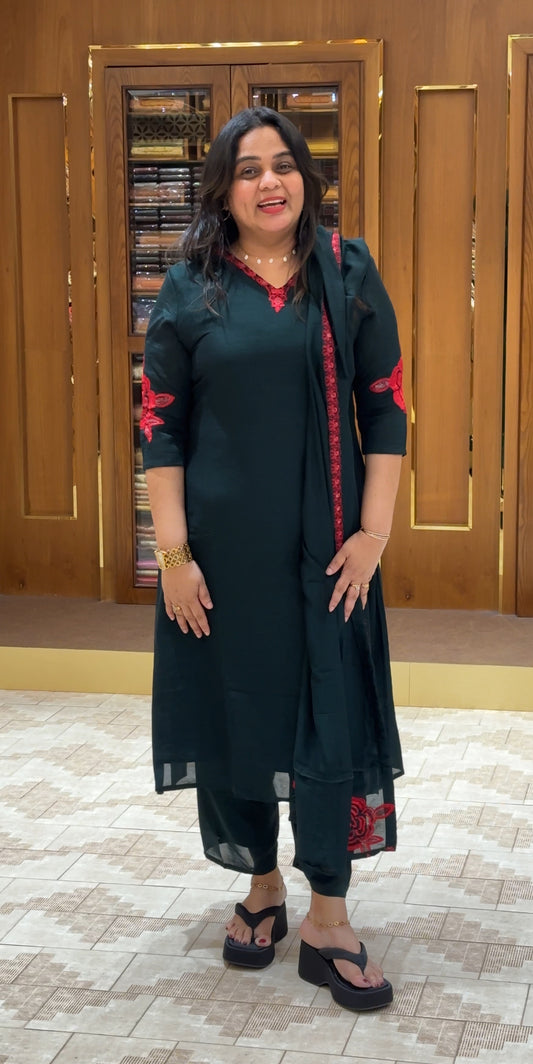 IHA'S IN-HOUSE SEMI RAW SILK SLITTED TOPS - IHA 28157