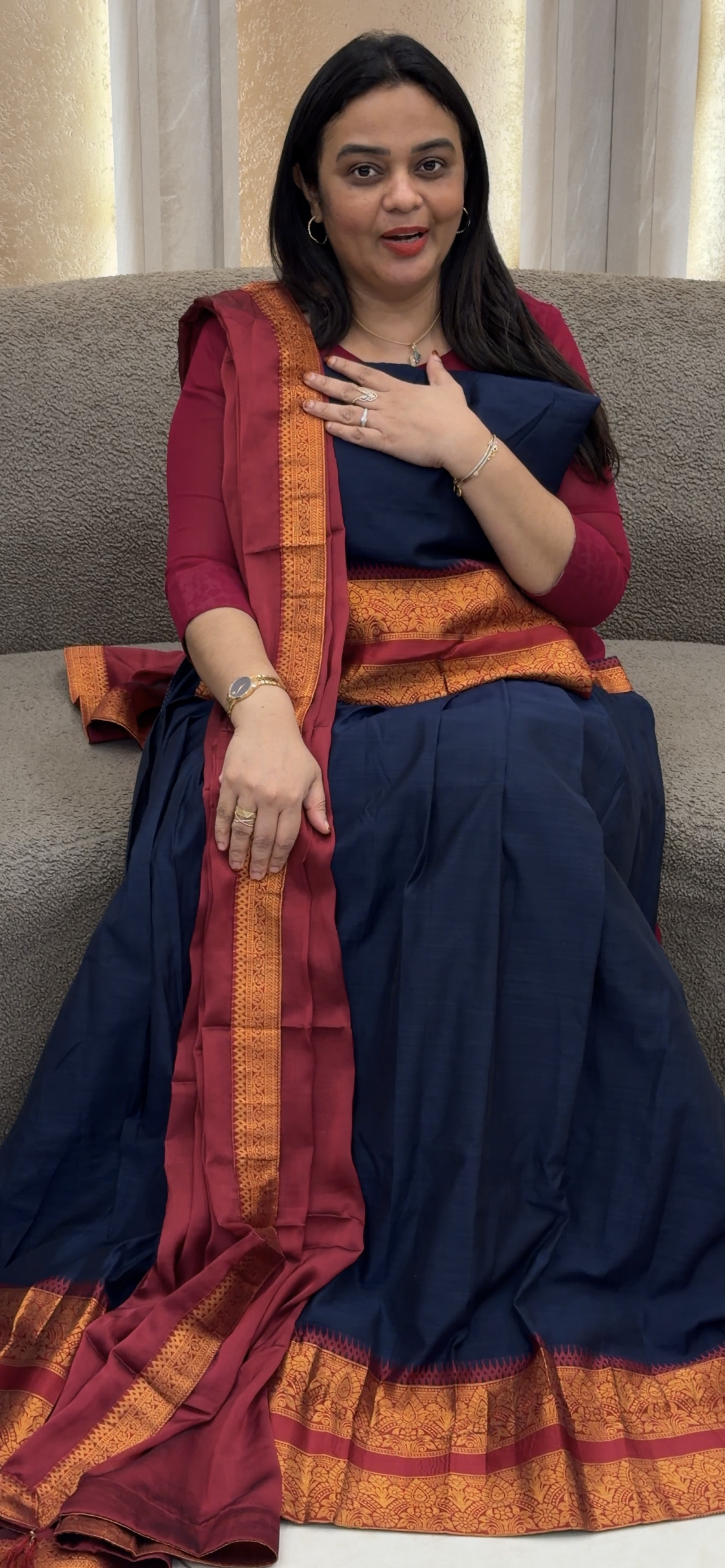 SEMI STITCHED DHAVANI SETS - IHA 32832