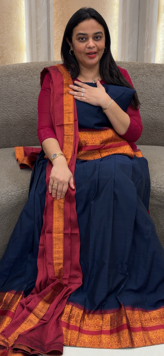 SEMI STITCHED DHAVANI SETS - IHA 32832