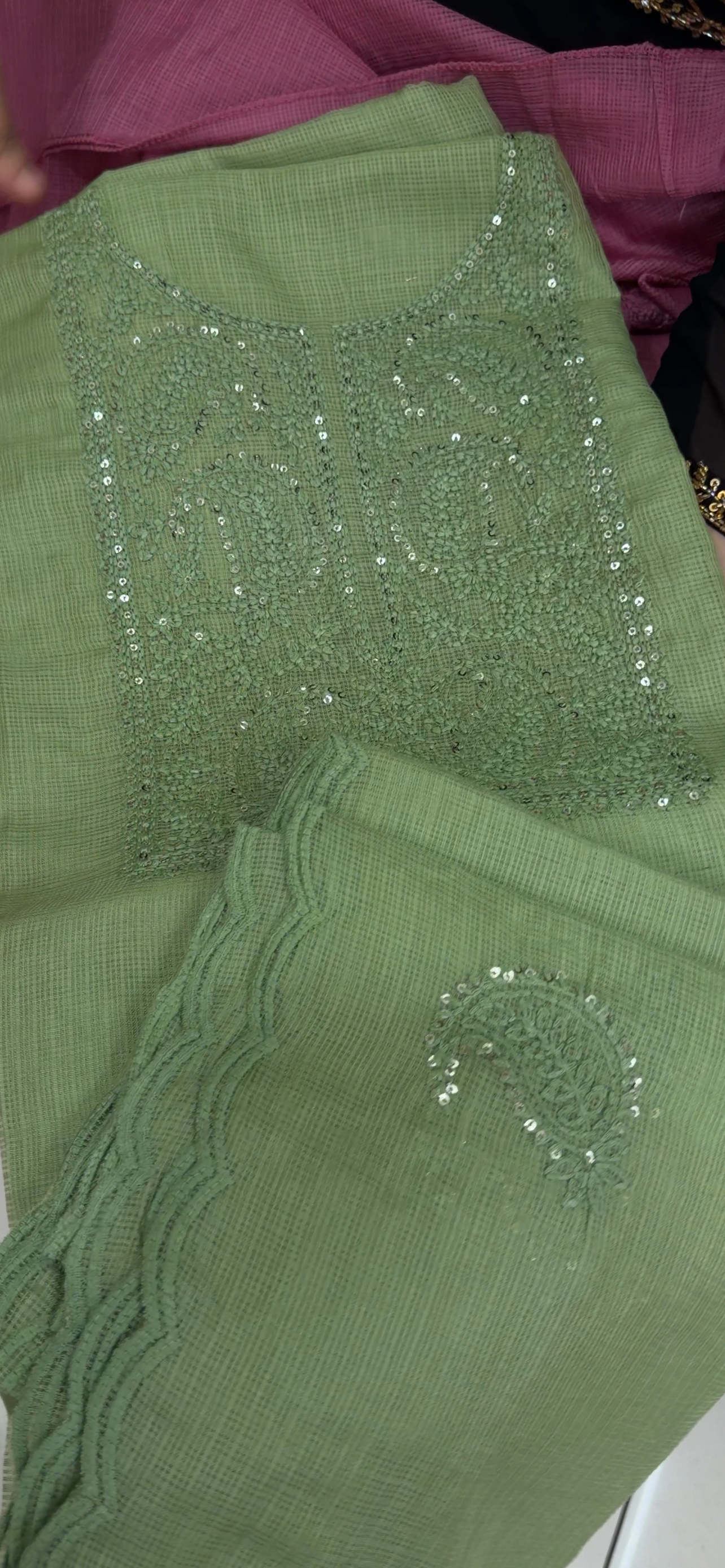 NET KOTA UNSTITCHED SALWAR SUITS - IHA 35047