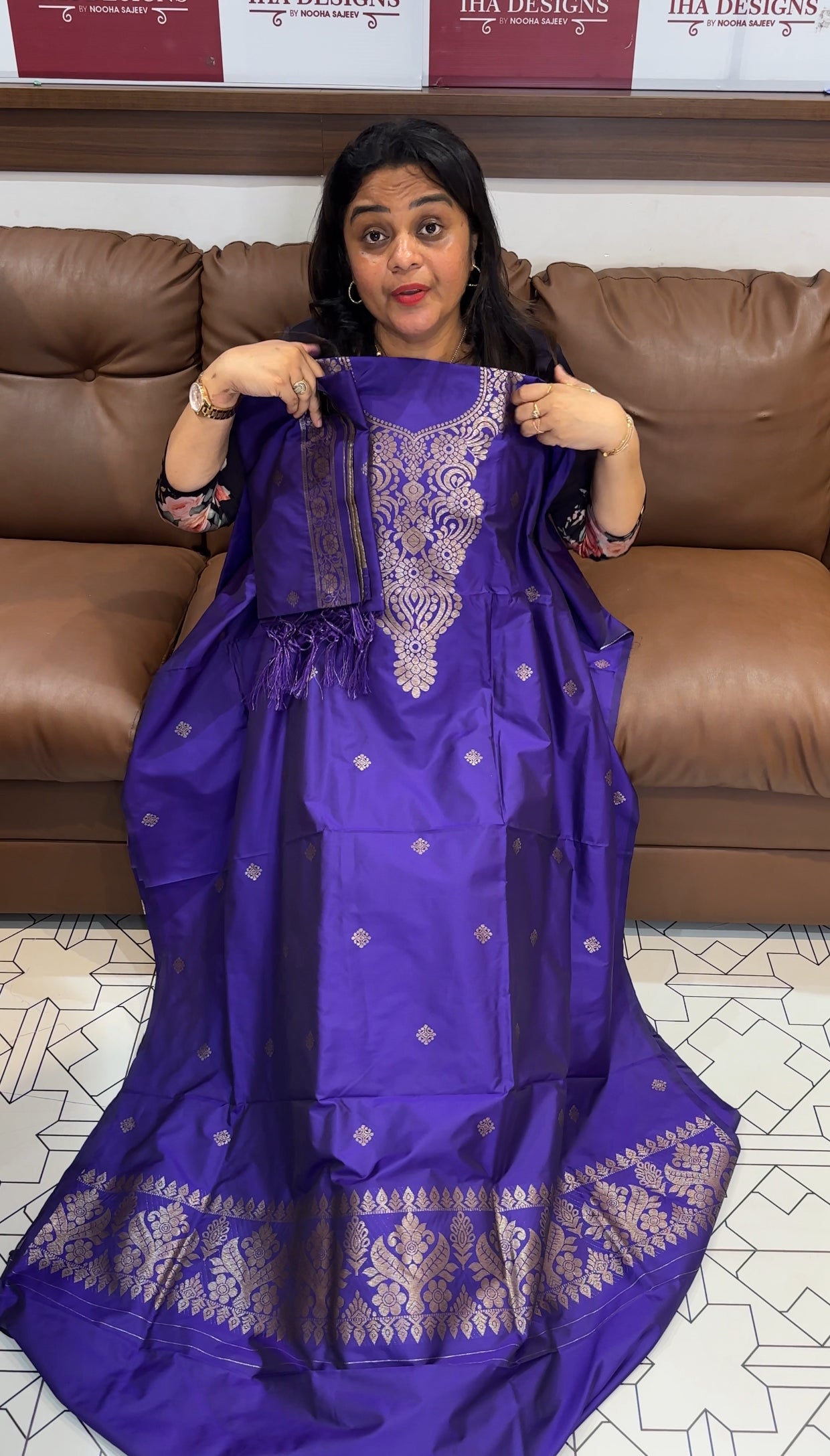 SEMI KATAN UNSTITCHED SALWAR SUITS - IHA 26597