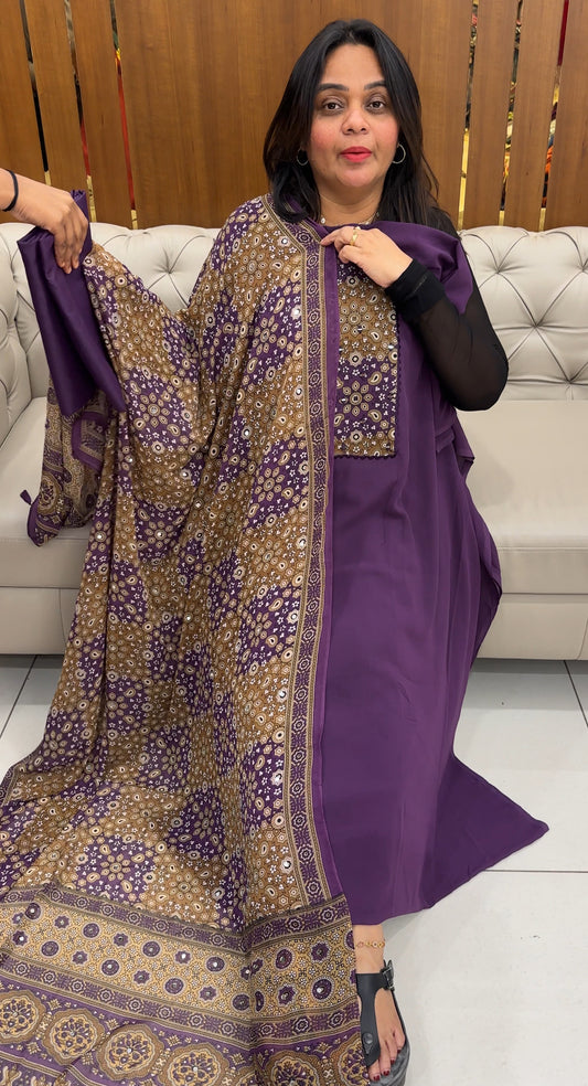 FAUX GEORGETTE UNSTITCHED SALWAR SUITS - IHA 28400