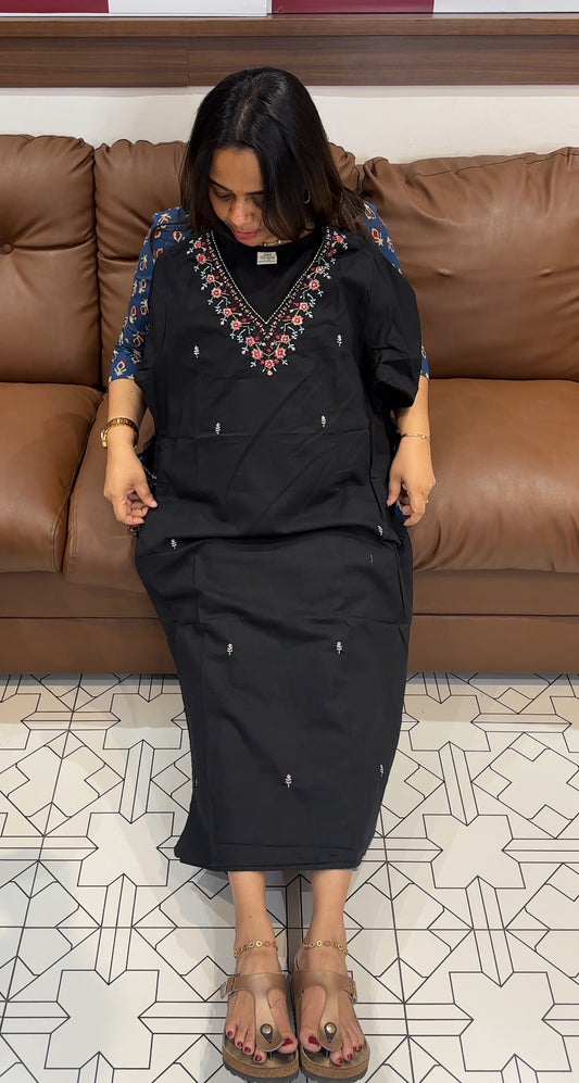 COTTON LONG SLITTED TOPS - IHA 27271