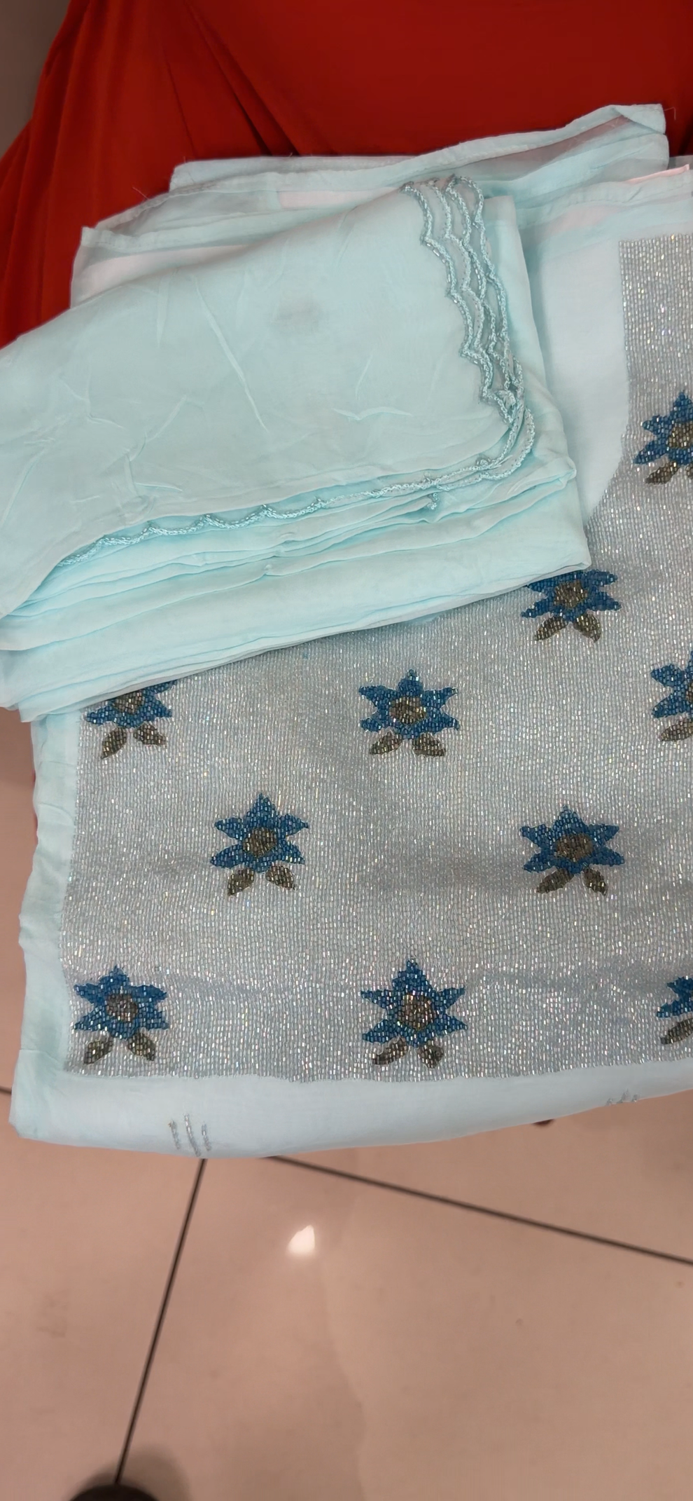VISCOSE ORGANZA UNSTITCHED SALWAR SUITS - IHA 32544 – Iha Designs ...