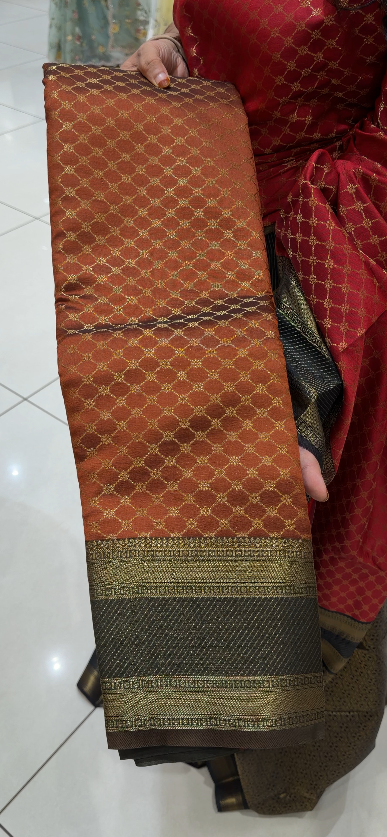 SEMI BROCADE SAREES - IHA 32539