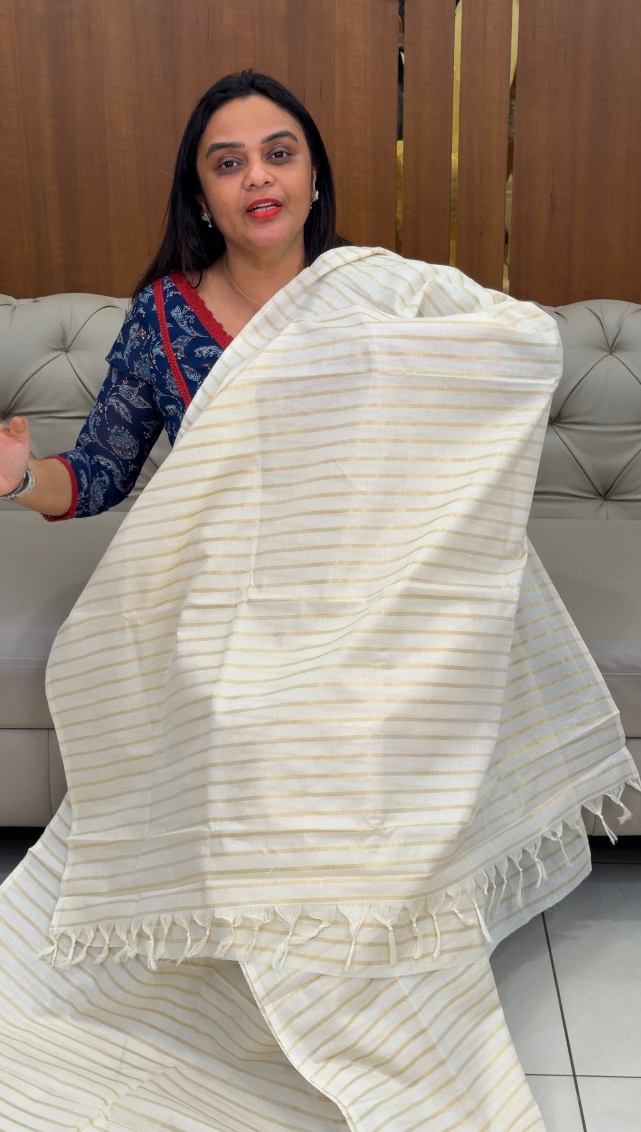 KERALA CREAM SAREES - IHA 31901