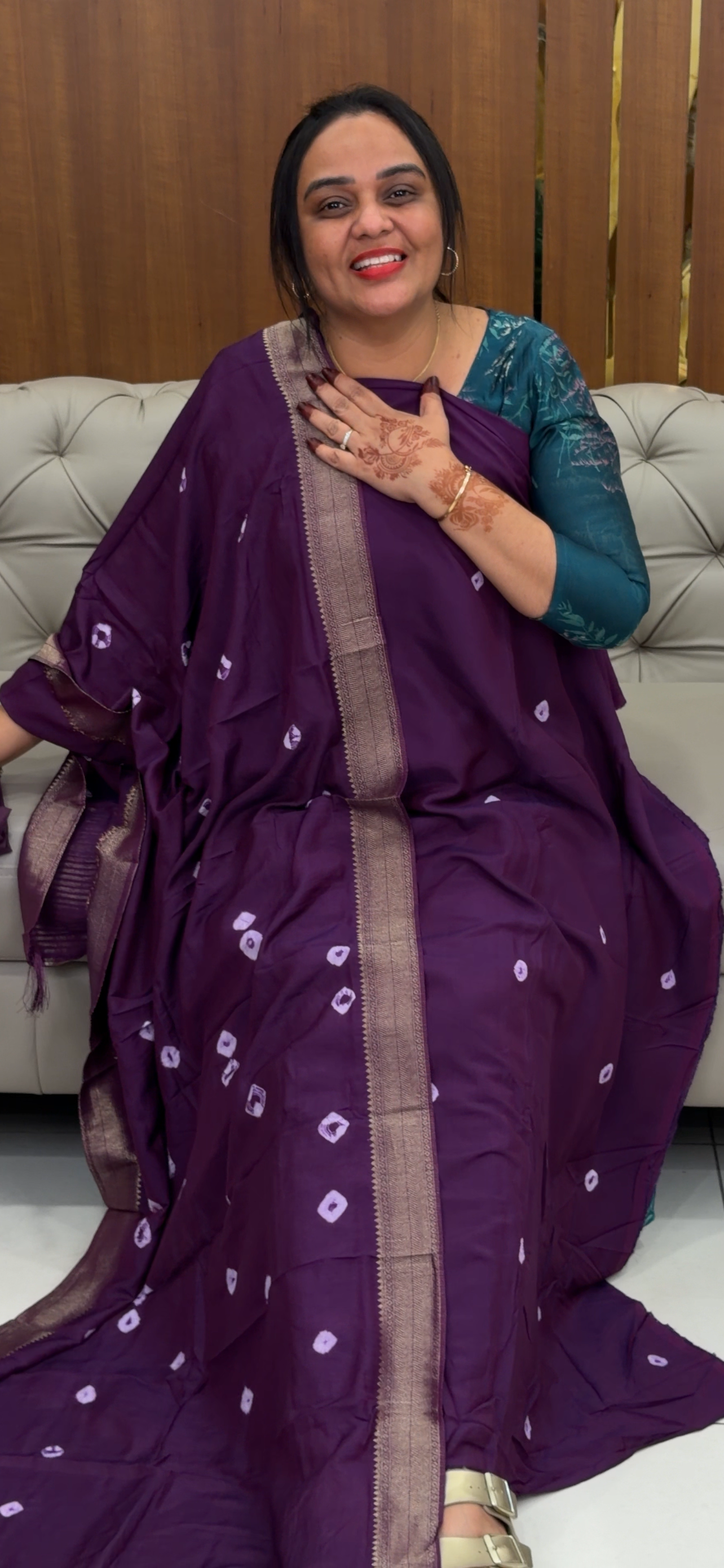 MUL CHANDERI UNSTITCHED SALWAR SUITS - IHA 31401