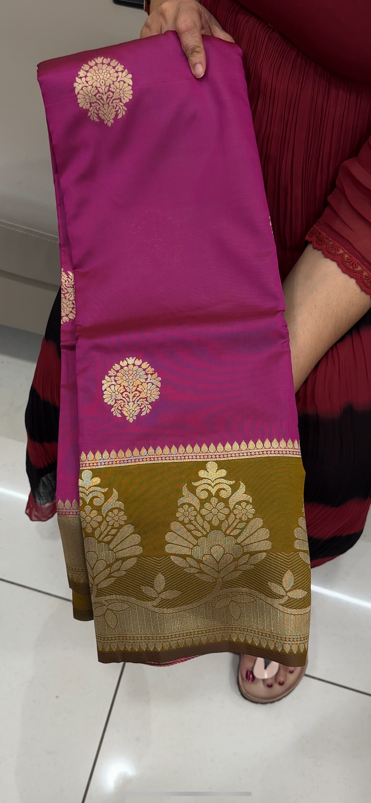 SEMI KANCHIPURAM SAREES - IHA 28686