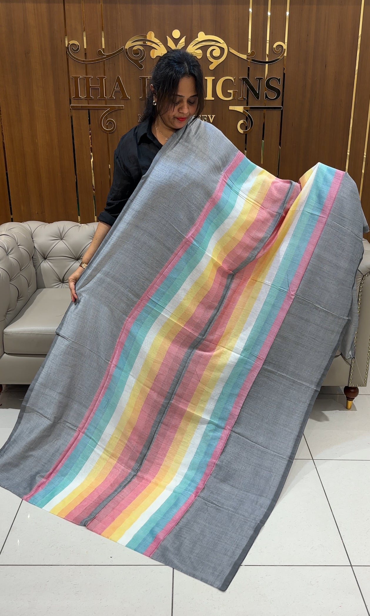 KHADDI COTTON SAREES - IHA 25071